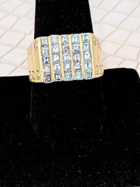 Very Unique Custom Made Men's 25 Square Fancy Diamonds about 2.5 cts.12grs.(10.)